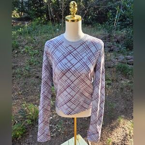 Equipment Femme Red and Gray Plaid Long‎ Sleeve Top